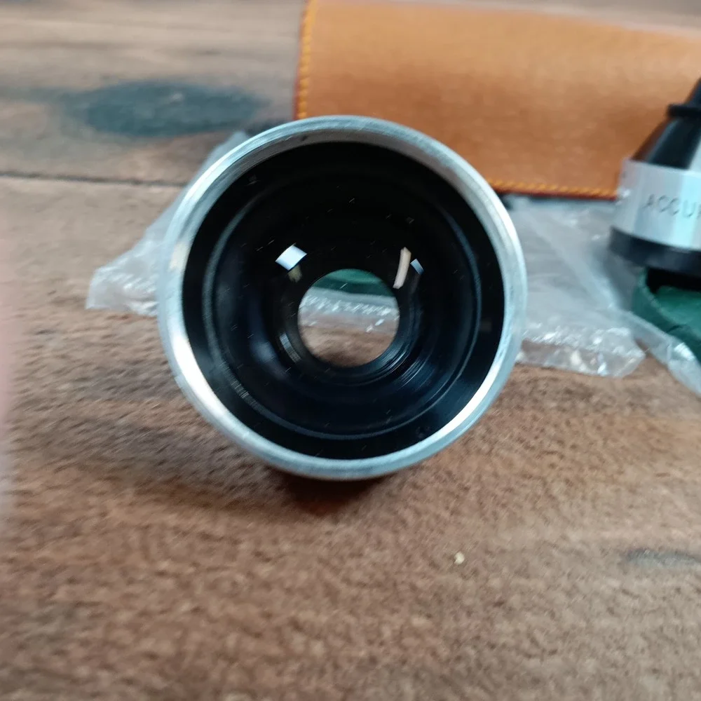 Accura Aux Lens Set Wide Angle Telephoto V-W Silver Black Excellent With Case
